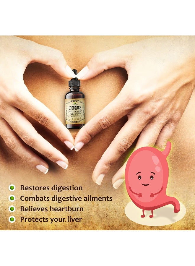 HERBALICIOUS Licorice Root Extract - Glycyrrhiza Glabra Extract Supplement for Digestion Restore Respiratory Health Fatigue & Immunity Support Vegetarian Gluten Free (4Fl Oz) - Image 4